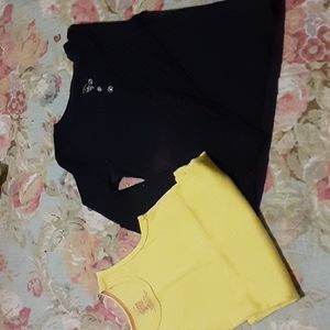 Girls tank and girls long sleeve black top